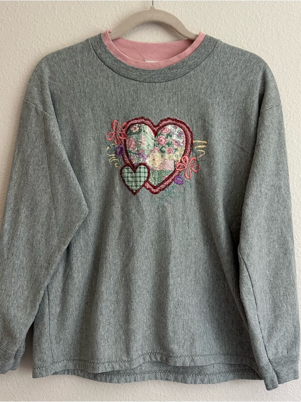 Vintage Bobbie Brooks Patchwork Heart Sweatshirt 💕